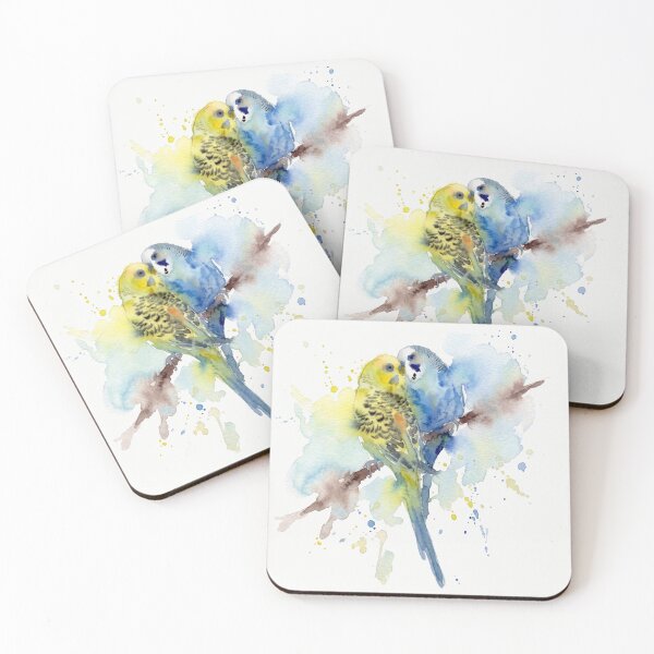 Item preview, Budgie Pair, Yellow and Blue designed and sold by caracatita75.