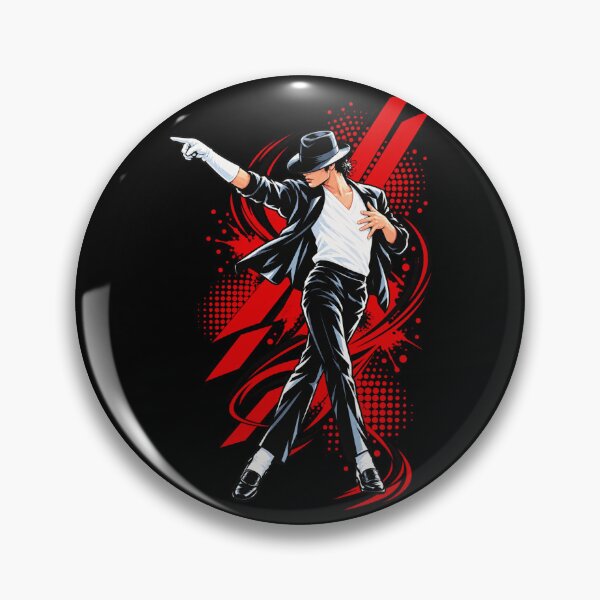 Item preview, Michael Jackson Red Splash Pointing Dance Pose Dynamic Comic Style King of Pop designed and sold by QliumoPery.
