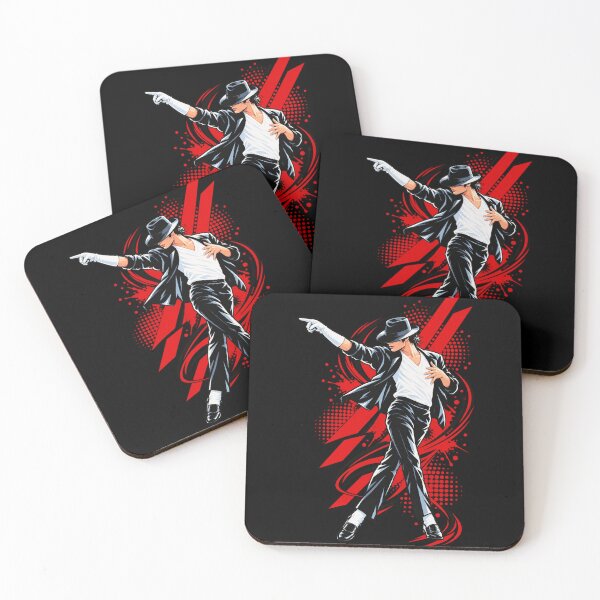 Item preview, Michael Jackson Red Splash Pointing Dance Pose Dynamic Comic Style King of Pop designed and sold by QliumoPery.