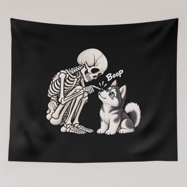 Item preview, Funny Skeleton Siberian Husky Dog Boop Halloween Design Mom Dad designed and sold by rafaeltto.