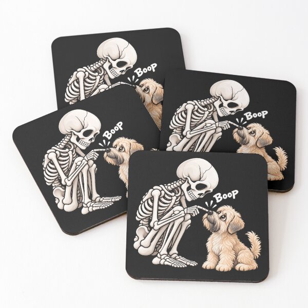 Item preview, Funny Skeleton Soft Coated Wheaten Terrier Dog Boop Halloween Design Mom Dad designed and sold by rafaeltto.