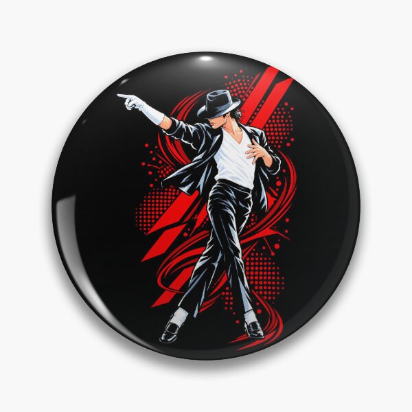 Item preview, Michael Jackson Red Energy Splash Dance Pose Pointing Hand Comic Style designed and sold by QliumoPery.