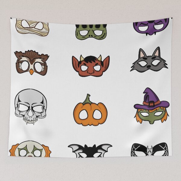 Item preview, Halloween Monster Masks Sticker Pack — Spooky Costume Party Elements designed and sold by LYAN-STORE.