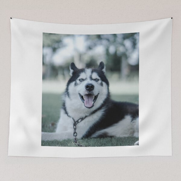 Item preview, Beautiful Fluffy Husky Dog Face Portrait designed and sold by VanGaldo.