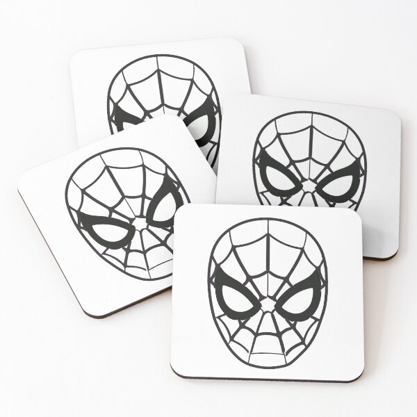 Item preview, Spider Hero Mask Line Art – Black & White designed and sold by dkvir.