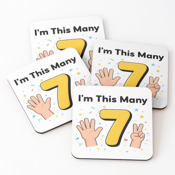 Item preview, I'm This Many Seven — Kids Birthday Shirt designed and sold by Art&Fun.