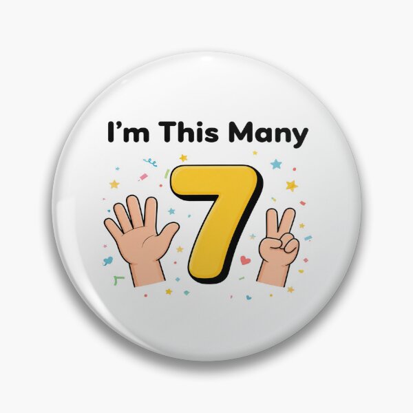 Item preview, I'm This Many Seven — Kids Birthday Shirt designed and sold by Art&Fun.