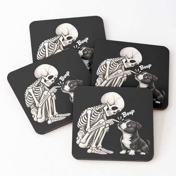 Item preview, Funny Skeleton Staffordshire Bull Terrier Dog Boop Halloween Design Mom Dad designed and sold by rafaeltto.