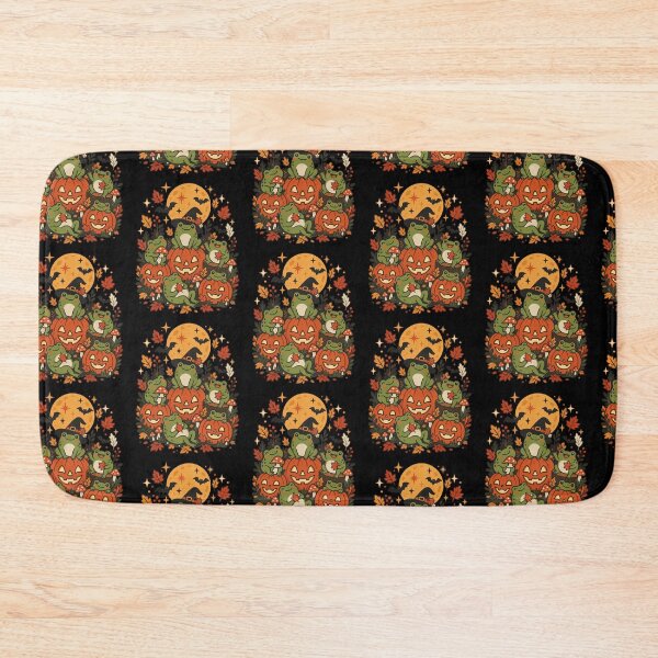 Item preview, Cute Autumn Witch Frogs Pumpkin Patch Halloween Cottagecore Design designed and sold by SEINENGAPPI23.