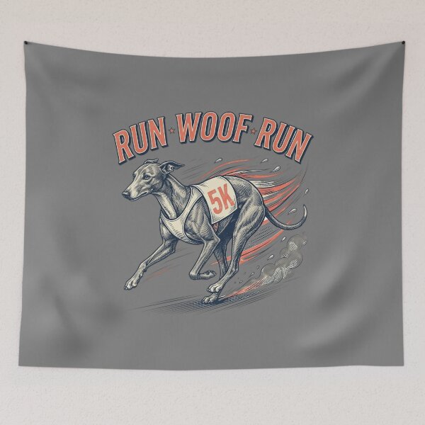 Item preview, Run Woof Run Funny Running Dog designed and sold by FurRealStudioCo.