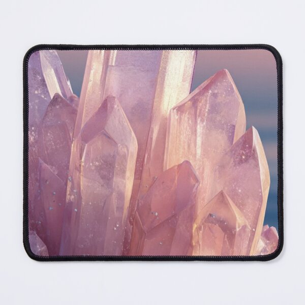Item preview, Pink Amethyst Crystal Cluster Sunset — Pastel Rose Quartz Gemstone Art designed and sold by LYAN-STORE.