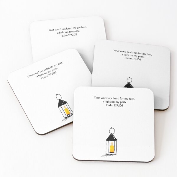 Item preview, Your Word Is a Lamp to My Feet - Psalm 119:105 Bible Guidance Christian Wall Decor designed and sold by QuietBibleLines.