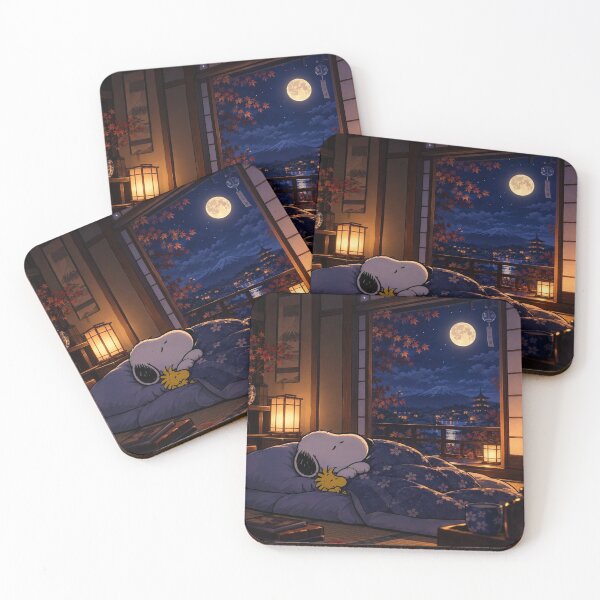 Item preview, Moonlit Japanese Bedroom Sleep designed and sold by katekrystal.