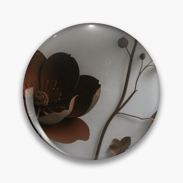 Item preview, 3D Bronze Floral Wall Art — Minimalist Chocolate Brown Flowers Aesthetic designed and sold by LYAN-STORE.