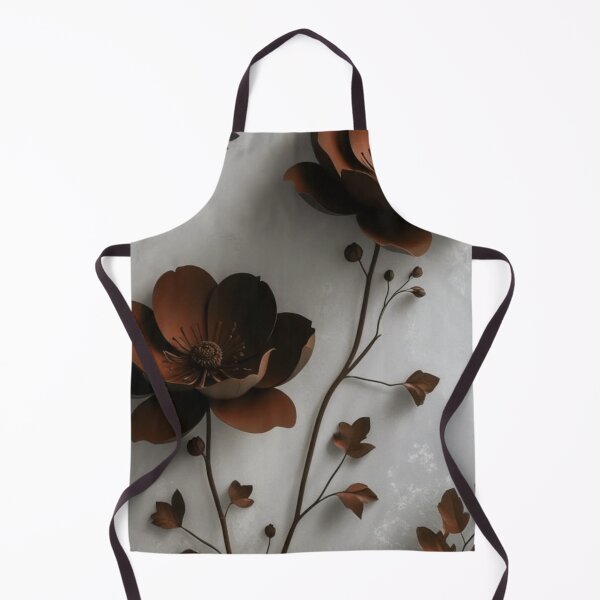 Item preview, 3D Bronze Floral Wall Art — Minimalist Chocolate Brown Flowers Aesthetic designed and sold by LYAN-STORE.