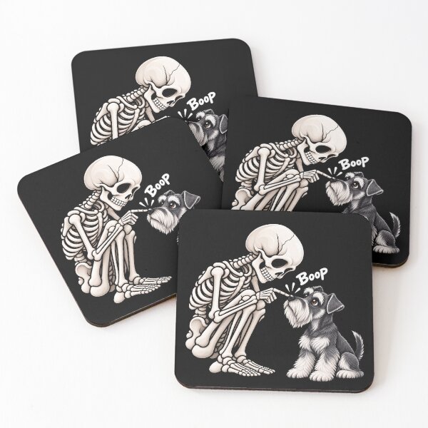 Item preview, Funny Skeleton Standard Schnauzer Dog Boop Halloween Design Mom Dad designed and sold by rafaeltto.