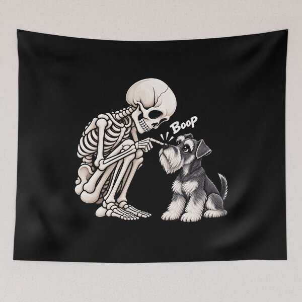 Item preview, Funny Skeleton Standard Schnauzer Dog Boop Halloween Design Mom Dad designed and sold by rafaeltto.
