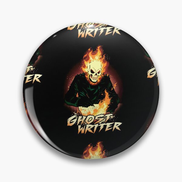 Item preview, Ghost Writer Funny Flaming Skull Author Pun Design designed and sold by SEINENGAPPI23.