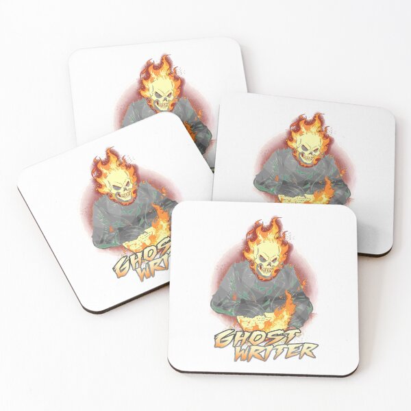 Item preview, Ghost Writer Funny Flaming Skull Author Pun Design designed and sold by SEINENGAPPI23.