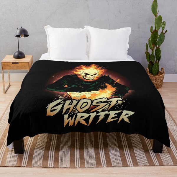 Item preview, Ghost Writer Funny Flaming Skull Author Pun Design designed and sold by SEINENGAPPI23.