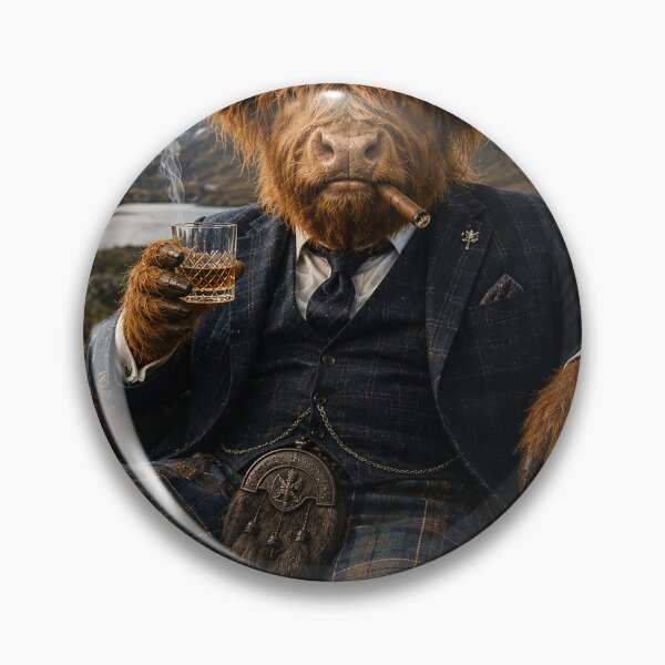 Item preview, Funny Highland Cow in a Kilt - Scottish Highland Digital Art designed and sold by Collymore.