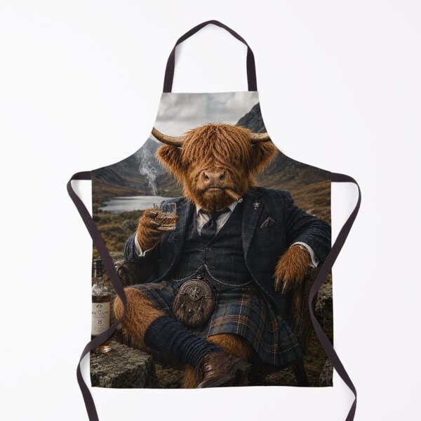 Item preview, Funny Highland Cow in a Kilt - Scottish Highland Digital Art designed and sold by Collymore.