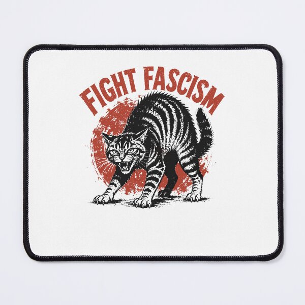 Item preview, Fight Fascism Cat Retro Protest Activist Statement designed and sold by OddPopARt.