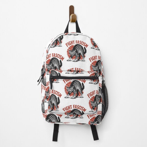 Item preview, Fight Fascism Cat Retro Protest Activist Statement designed and sold by OddPopARt.