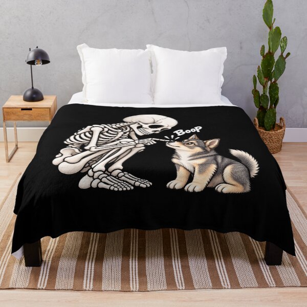 Item preview, Funny Skeleton Swedish Vallhund Dog Boop Halloween Design Mom Dad designed and sold by rafaeltto.