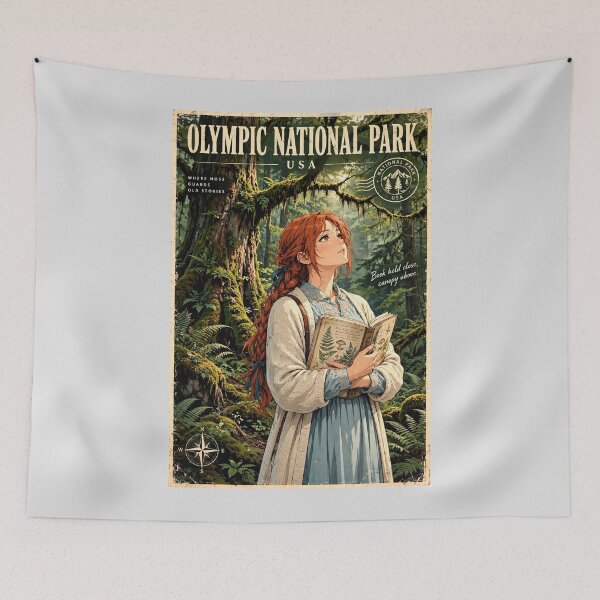 Item preview, USA, Olympic National Park - Among the Giants of Olympic Forest designed and sold by DibujandoPorfa.