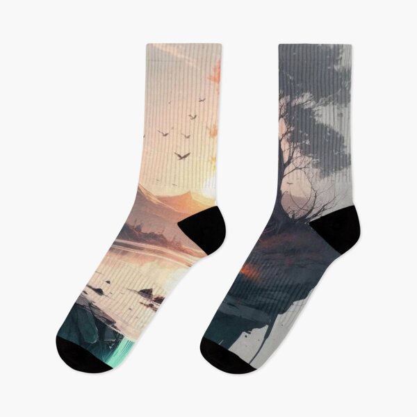 Item preview, Floating Island Sunset Landscape — Surreal Nature Watercolor Aesthetic designed and sold by LYAN-STORE.