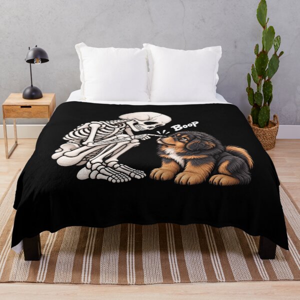 Item preview, Funny Skeleton Tibetan Mastiff Dog Boop Halloween Design Mom Dad designed and sold by rafaeltto.