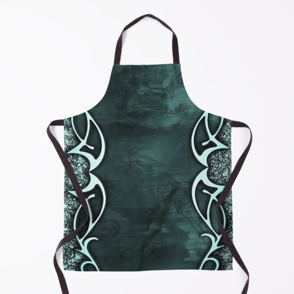 Item preview, Cyber Tribal Aqua Wave | Y2K Metallic Abstract Design designed and sold by BrontesWhimsyStore.