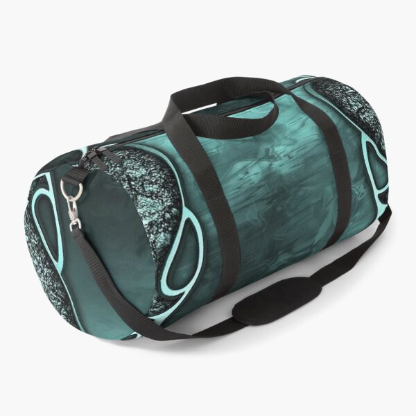 Item preview, Cyber Tribal Aqua Wave | Y2K Metallic Abstract Design designed and sold by BrontesWhimsyStore.