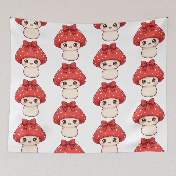Item preview, Cute mushroom with red bow designed and sold by priyankajustine.