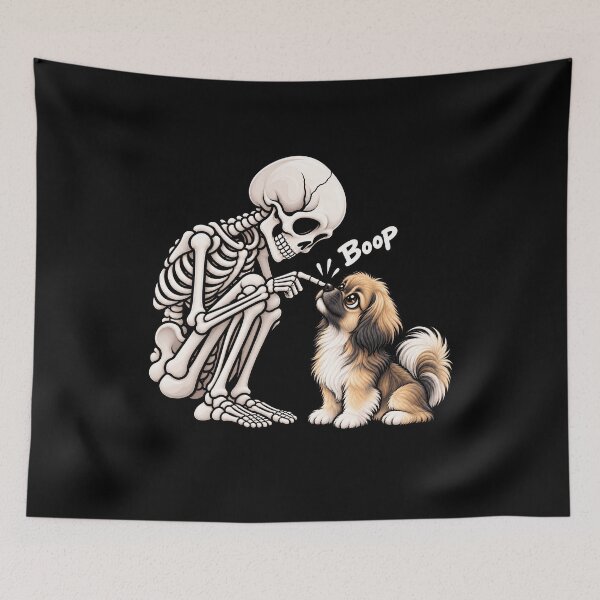 Item preview, Funny Skeleton Tibetan Spaniel Dog Boop Halloween Design Mom Dad designed and sold by rafaeltto.