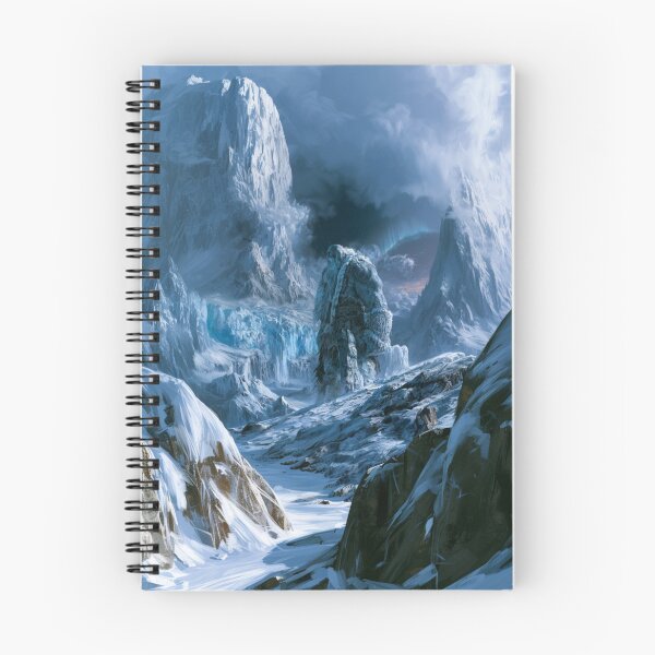 Item preview, A colossal Frost Giant standing upon a vast frozen mountain plateau, Fantasy & Mythological Creatures designed and sold by CDC40.