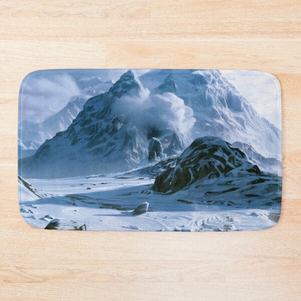 Item preview, A colossal Frost Giant standing upon a vast frozen mountain plateau, Fantasy & Mythological Creatures designed and sold by CDC40.