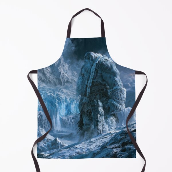 Item preview, A colossal Frost Giant standing upon a vast frozen mountain plateau, Fantasy & Mythological Creatures designed and sold by CDC40.
