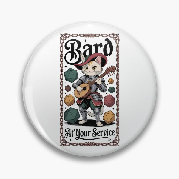 Item preview, Bard RPG class cat bard designed and sold by Boardgameo.