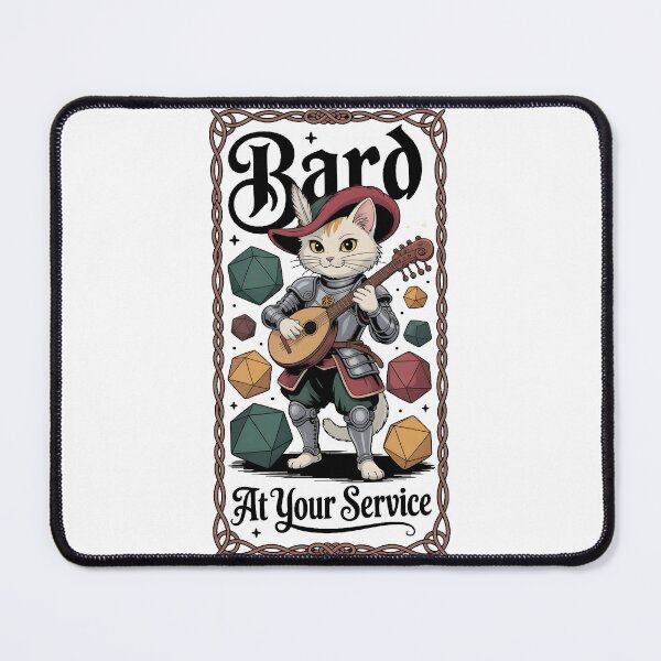 Item preview, Bard RPG class cat bard designed and sold by Boardgameo.