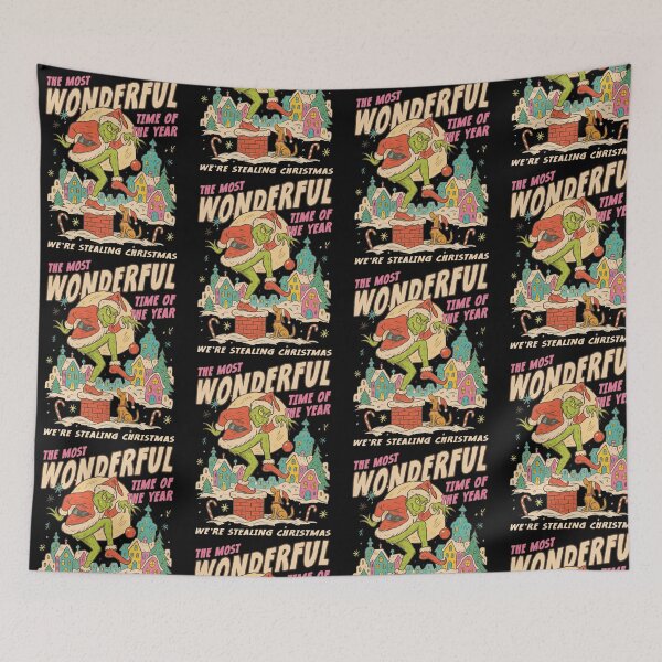 Item preview, Grinch Stealing Christmas Winter Village Holiday Humor designed and sold by OddPopARt.