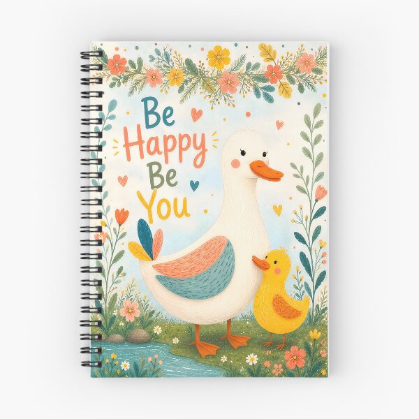 Item preview, Be Happy Be You Cute Duck and Duckling Art designed and sold by ACasualCottage.