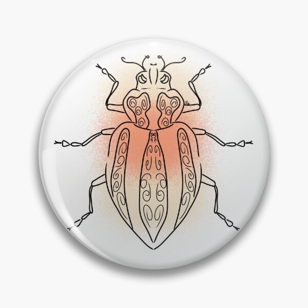 Item preview, Broad-Striped Lady Beetle Line-art (Cream & Pink) designed and sold by Burnt_Pikachu.
