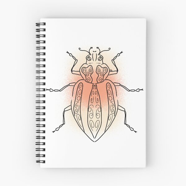 Item preview, Broad-Striped Lady Beetle Line-art (Cream & Pink) designed and sold by Burnt_Pikachu.