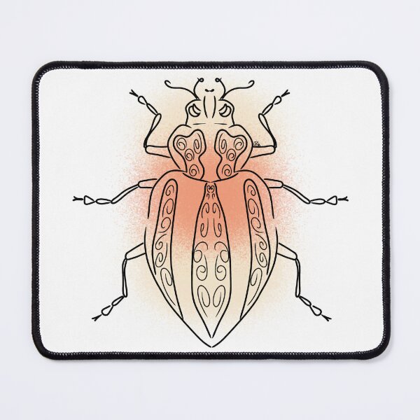 Item preview, Broad-Striped Lady Beetle Line-art (Cream & Pink) designed and sold by Burnt_Pikachu.