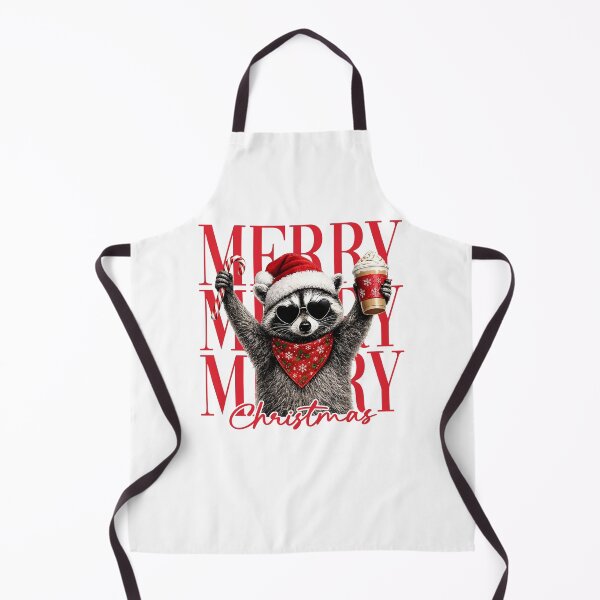 Item preview, Merry Christmas Raccoon with Candy Cane and Coffee designed and sold by RDGNR.
