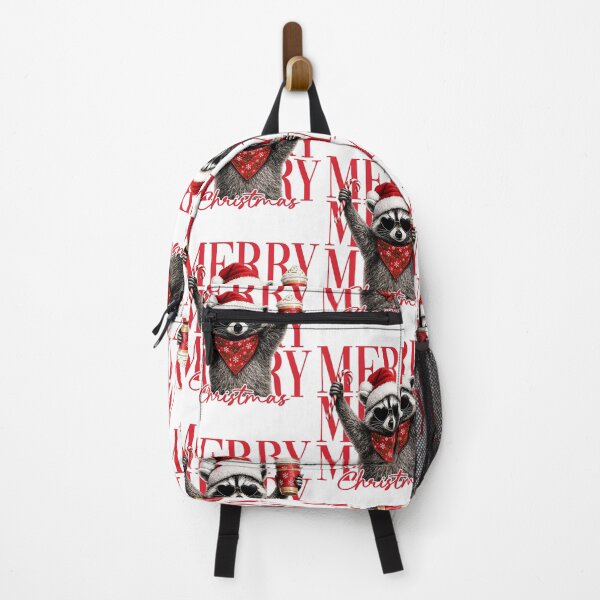 Item preview, Merry Christmas Raccoon with Candy Cane and Coffee designed and sold by RDGNR.