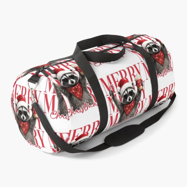 Item preview, Merry Christmas Raccoon with Candy Cane and Coffee designed and sold by RDGNR.