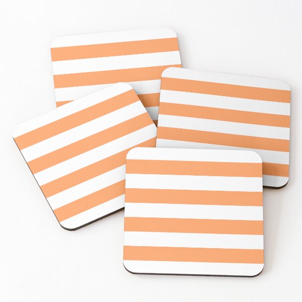 Item preview, Orange Horizontal Stripes Minimalist Color Block Pattern designed and sold by Jeallan Designs.